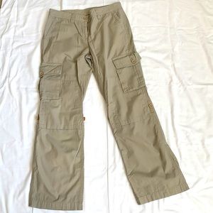 Banana Republic Factory convertible cargo khaki pants, size 6P